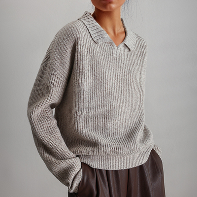 Celeste - Elegant Lapel Sweater